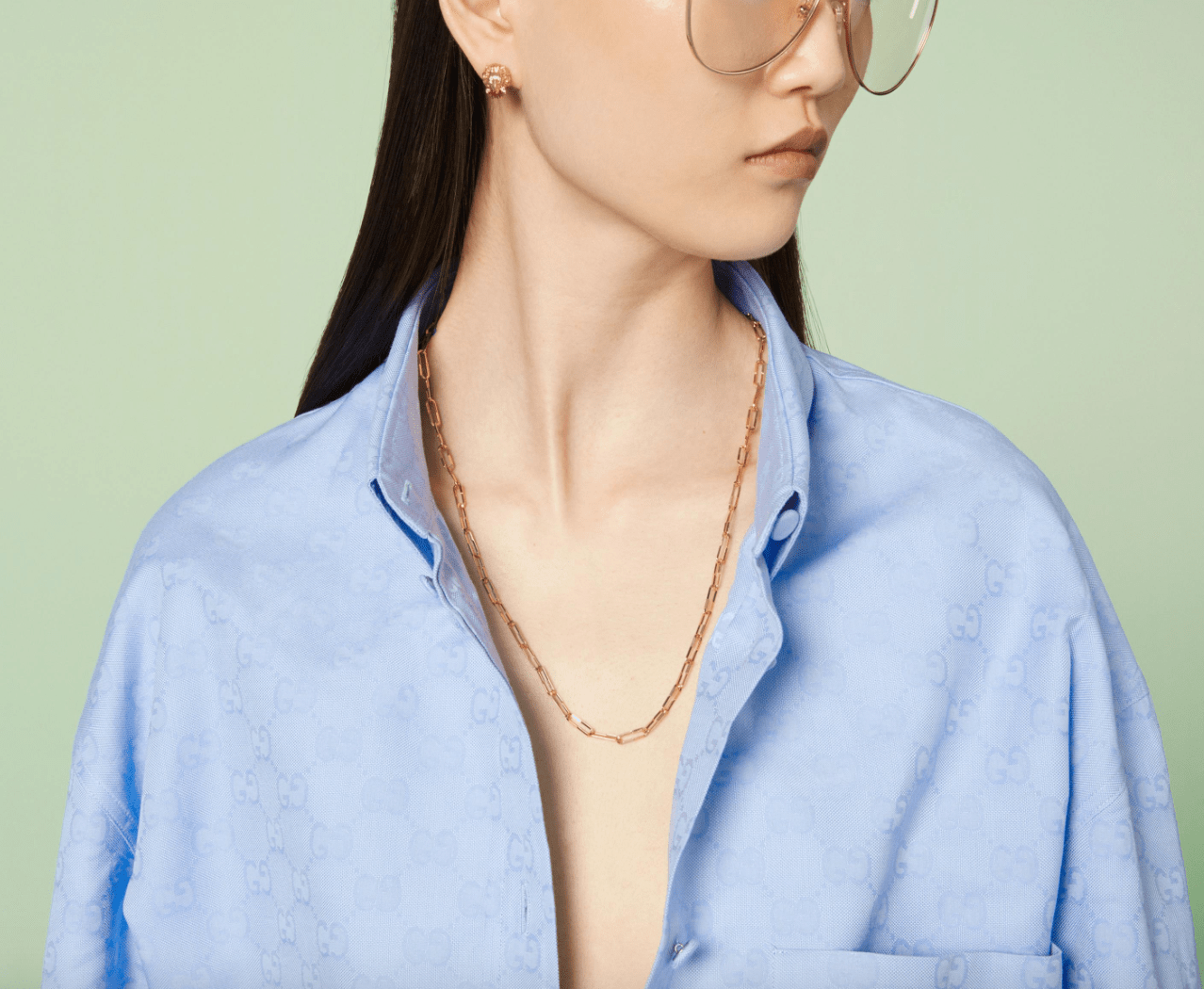 GUCCI LINK TO LOVE LONG CHAIN NECKLACE Touch of Gold Fine