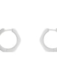 Gucci Jewellery - Earrings - Hoop Gucci Silver 16mm Octagon Huggie Hoop Earrings