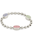 Gucci Jewellery - Bracelet Gucci Sterling Silver Boule Tri Colour Logo Station Bracelet