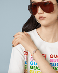 Gucci Jewellery - Bracelet Gucci Sterling Silver Boule Tri Colour Logo Station Bracelet