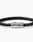 John Hardy Jewellery - Bracelet John Hardy Silver 6mm Black Leather Bracelet 7.5 Inches