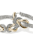 John Hardy Jewellery - Earrings - Hoop John Hardy Sterling Silver and 14Y Yellow Gold Love Knot Hoops