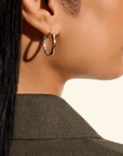John Hardy Jewellery - Earrings - Hoop John Hardy Sterling Silver and 18K Essential 22mm Hoops