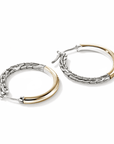 John Hardy Jewellery - Earrings - Hoop John Hardy Sterling Silver and 18K Essential 22mm Hoops