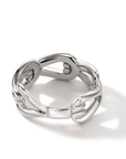 John Hardy Jewellery - Rings John Hardy Sterling Silver and Diamond Surf Link Ring
