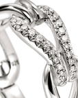 John Hardy Jewellery - Rings John Hardy Sterling Silver and Diamond Surf Link Ring