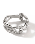 John Hardy Jewellery - Rings John Hardy Sterling Silver and Diamond Surf Link Ring