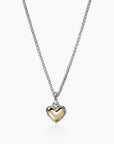 John Hardy Jewellery - Necklace John Hardy Sterling Silver and Yellow Gold Puff Heart Necklace