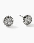 John Hardy Jewellery - Earrings - Stud John Hardy Sterling Silver Diamond Pave Round Stud Earrings