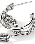John Hardy Jewellery - Earrings - Hoop John Hardy Sterling Silver Essential Crossover Hoops