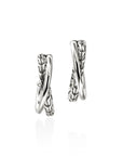 John Hardy Jewellery - Earrings - Hoop John Hardy Sterling Silver Essential Crossover Hoops