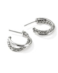 John Hardy Jewellery - Earrings - Hoop John Hardy Sterling Silver Essential Crossover Hoops