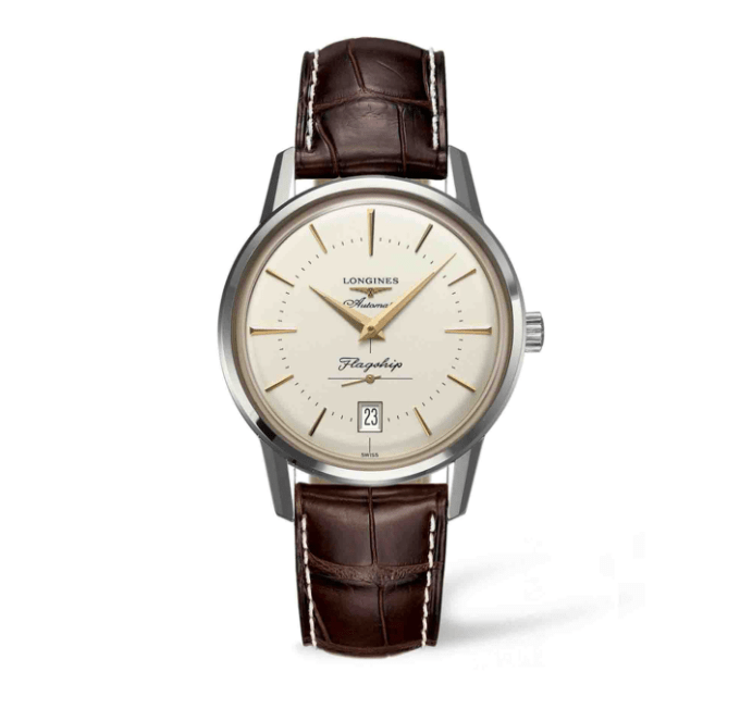 【稼動/新品電池】LONGINES FLAGSHIP HERITAGE 腕時計 LONGINES FLAGSHIP HERITAGE 38.5mm – Touch of Gold Fine