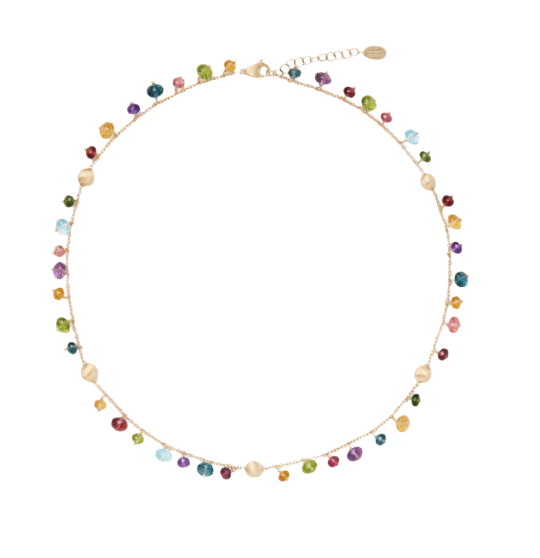 Marco Bicego 18K Yellow Gold Africa Mixed Gem Dangles Necklace