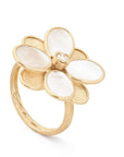 Marco Bicego Jewellery - Rings Marco Bicego 18K Yellow Gold Diamond Mother of Pearl Petali Ring