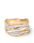 Marco Bicego Jewellery - Rings Marco Bicego 18K Yellow Gold Marrakech Onde Diamond Five-Band Ring