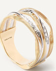 Marco Bicego Jewellery - Rings Marco Bicego 18K Yellow Gold Marrakeck Onde Diamond Five Band Ring Size 7