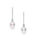Mikimoto Jewellery - Earrings - Drop Mikimoto 18K White Gold Diamond Akoya 7mm Pearl Drop Earrings