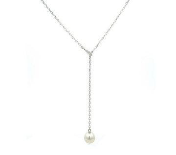 Mikimoto Jewellery - Necklace Mikimoto 18K White Gold Diamond Akoya Lariat Necklace