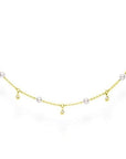 Mikimoto Jewellery - Necklace Mikimoto 18K Yellow Gold Akoya Pearl Diamond Drop Necklace