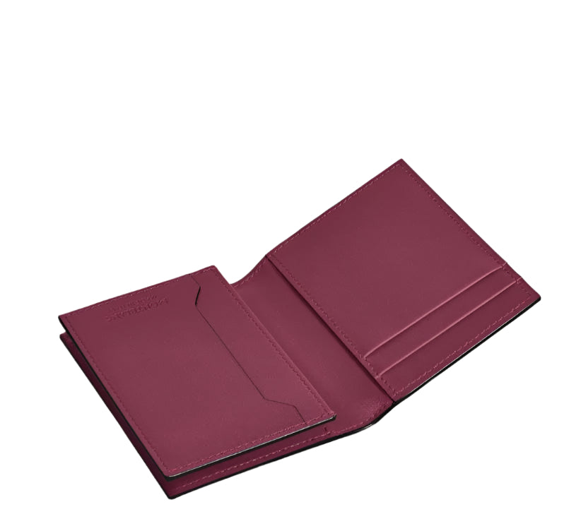 モンブラン  winecolor Montblanc Meisterstück Burgundy 4CC Folding Leather Card Holder