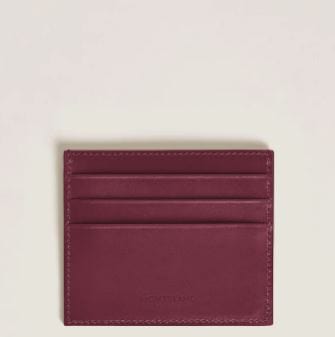Montblanc Meisterstück Burgundy 6CC Leather Card Holder – Touch of