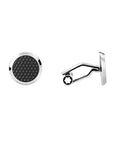 Mont Blanc Accessories - Jewellery Accessories Montblanc Steel Meisterstück Round Black Inlay Cufflinks