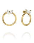 NC Rae Jewellery - Earrings Noam Carver 14K Yellow Gold Rae Diamond Circle Earrings