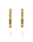 NC Rae Jewellery - Earrings Noam Carver 14K Yellow Gold Rae Diamond Petals Hoops