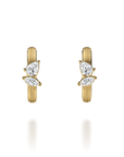 NC Rae Jewellery - Earrings Noam Carver 14K Yellow Gold Rae Double Diamond Huggies