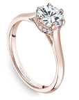 Crown Ring Rose gold Noam Carver 6 Claw Solitaire Engagement Ring