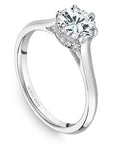 Crown Ring White gold Noam Carver 6 Claw Solitaire Engagement Ring