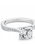 Crown Ring Jewellery - Rings Noam Carver Atelier 14K White Gold Round 2.00ct Pavé Engagement Ring