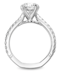 Crown Ring Jewellery - Rings Noam Carver Atelier 14K White Gold Round 2.00ct Pavé Engagement Ring