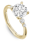 Crown Ring Jewellery - Rings Noam Carver Atelier 14K Yellow Gold Round 2.00ct Halo Engagement Ring