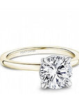 Crown Ring Jewellery - Rings Noam Carver Bridal 14K Two Tone Yellow Gold Shank with White Gold Head Round 1.50ct Solitaire Engagement Ring