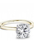 Crown Ring Jewellery - Rings Noam Carver Bridal 14K Two Tone Yellow Gold Shank with White Gold Head Round 2.50ct Solitaire Engagement Ring