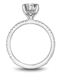 Crown Ring Jewellery - Rings Noam Carver Bridal 14K White Gold Oval 1.50ct Pavé Engagement Ring