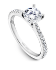 Crown Ring Jewellery - Rings Noam Carver Bridal 14K White Gold Pavé Engagement Ring