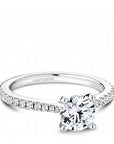 Crown Ring Jewellery - Rings Noam Carver Bridal 14K White Gold Round 1.00ct Pavé Engagement Ring