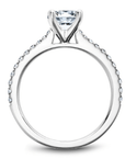 Crown Ring Jewellery - Rings Noam Carver Bridal 14K White Gold Round 1.00ct Pavé Engagement Ring