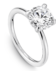 Crown Ring Jewellery - Rings Noam Carver Bridal 14K White Gold Round 1.00ct Solitaire Engagement Ring
