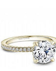 Crown Ring Jewellery - Rings Noam Carver Bridal 14K Yellow Gold Round 1.00ct Pavé Engagement Ring