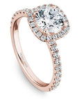 Crown Ring Rose gold Noam Carver Classic Halo Engagement Ring