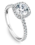 Crown Ring White gold Noam Carver Classic Halo Engagement Ring
