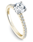 Crown Ring Yellow Gold Noam Carver Classic Pave Engagement Ring