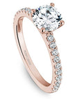 Crown Ring Rose gold Noam Carver Classic Pave Engagement Ring