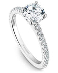 Crown Ring White gold Noam Carver Classic Pave Engagement Ring