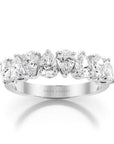 Crown Ring Jewellery - Band - Diamond - LAB Noam Carver Glow Band 14K White Gold 1.24ct Pear Shape Lab Diamonds Claw Set Size 6.5
