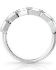 Crown Ring Jewellery - Band - Diamond - LAB Noam Carver Glow Band 14K White Gold 1.5 Carat Emerald CutLab Diamonds Bar Set Size 6.5